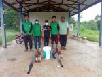 พ่นหมอกควันกันยุง บ้านสายโท 2 ใต้ หมู่ 8